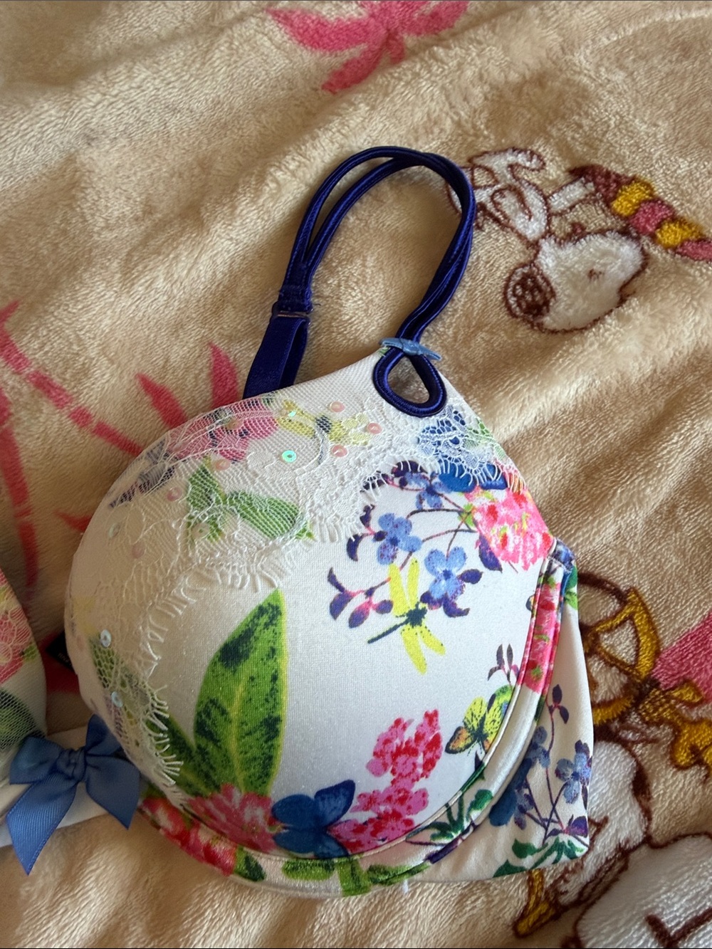 ✨Y2K Victoria’s Secret Sexy Little Things 32D Bra Lace Lingerie Floral Push-Up✨ - Picture 5 of 11